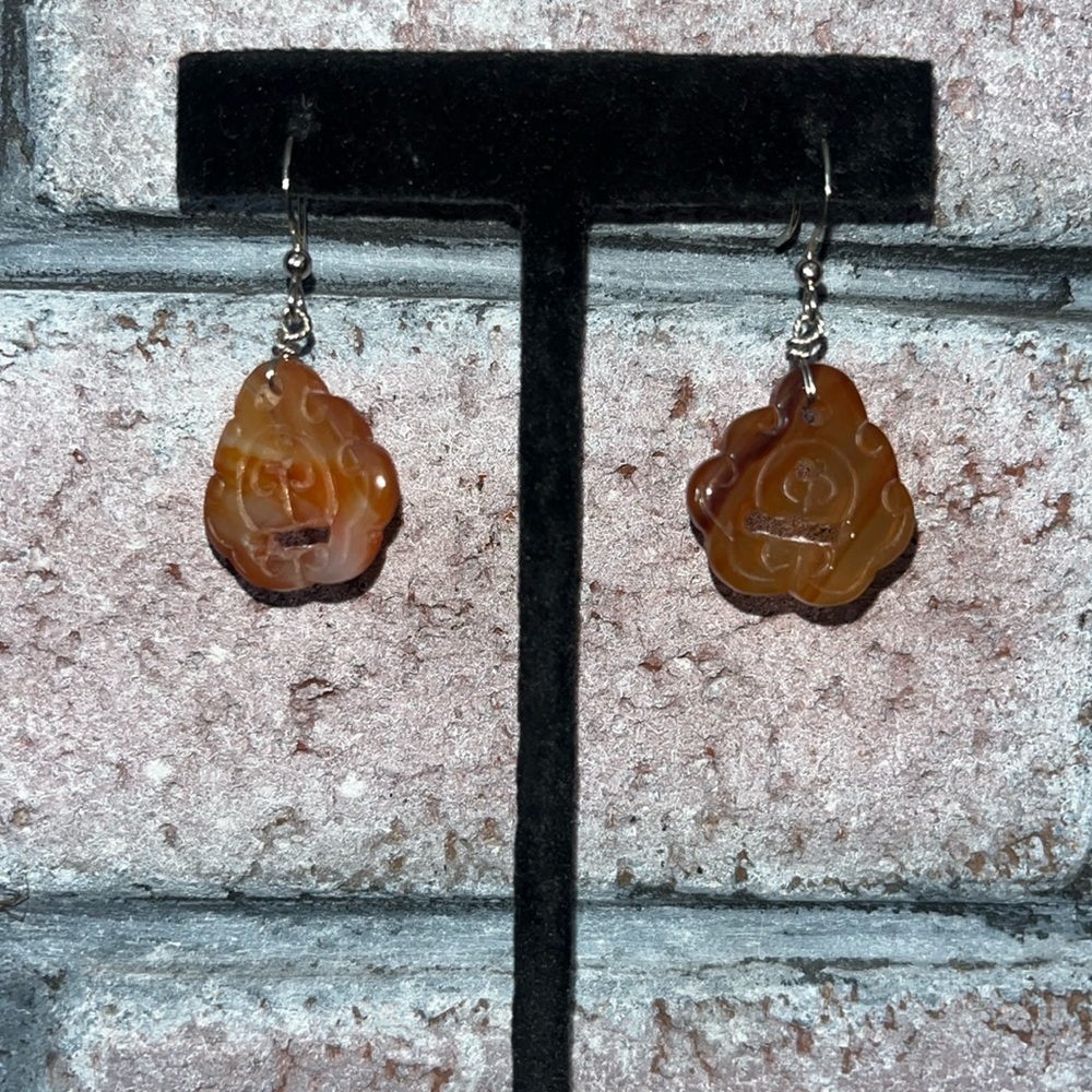 CARNELIAN vintage earrings